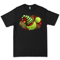 Black Tennis Christmas With Racket And Hat Premium Tee - FaDigitalArtStudio