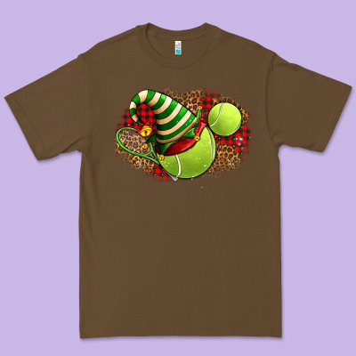 Tennis Christmas With Racket And Hat Premium Tee Designed By Fadigitalartstudio
