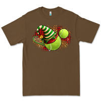 Cacao Tennis Christmas With Racket And Hat Premium Tee - FaDigitalArtStudio