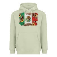 Matcha Mexican Flag with Leopard Heavyweight Hoodie - texasbilliewilder