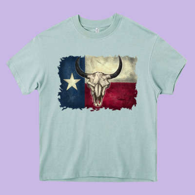 Texas Flag Heavy Core Tee Designed By Barkaloodesign