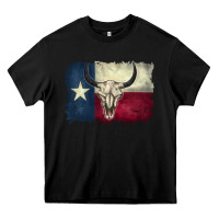 Black texas flag Heavy Core Tee - BarkalooDesign