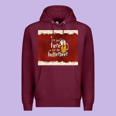 I'm Just Here For The Butterbeer Premium Hoodie Designed By Tumblerdesignbyshophia