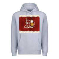Heather Grey i'm just here for the butterbeer Premium Hoodie - TumblerDesignByShophia