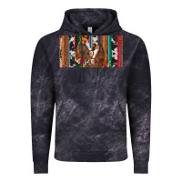 Cloud Black western horses gemstone horse cowhide leopard floral background licens Vintage Hoodie - Artiststas