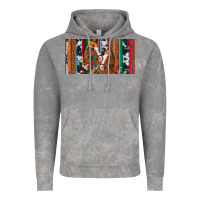 Cloud Rock western horses gemstone horse cowhide leopard floral background licens Vintage Hoodie - Artiststas