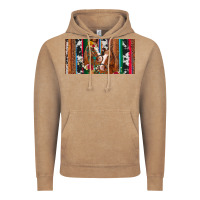 Western Horses Gemstone Horse Cowhide Leopard Floral Background Licens Vintage Hoodie | Teevron
