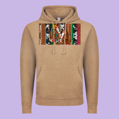 Western Horses Gemstone Horse Cowhide Leopard Floral Background Licens Vintage Hoodie Designed By Artiststas