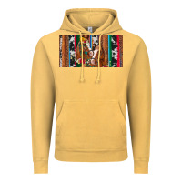 Vintage Mustard western horses gemstone horse cowhide leopard floral background licens Vintage Hoodie - Artiststas
