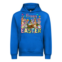 Cobalt Happy Easter bunnys Urban Hoodie - OliviaCreatesArt