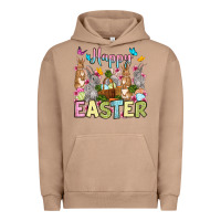 Pigment Burro Happy Easter bunnys Urban Hoodie - OliviaCreatesArt