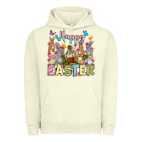 Pigment Pistachio Happy Easter bunnys Urban Hoodie - OliviaCreatesArt