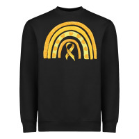 Black childhood cancer awareness rainbow Heavyweight Sweatshirt - MaliasSmallBusiness