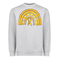 Heather Grey childhood cancer awareness rainbow Heavyweight Sweatshirt - MaliasSmallBusiness