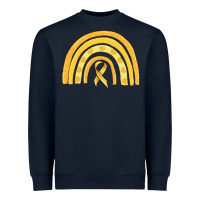 Navy childhood cancer awareness rainbow Heavyweight Sweatshirt - MaliasSmallBusiness