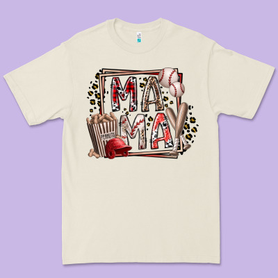 Mama Baseball Premium Tee Designed By Racoondesign