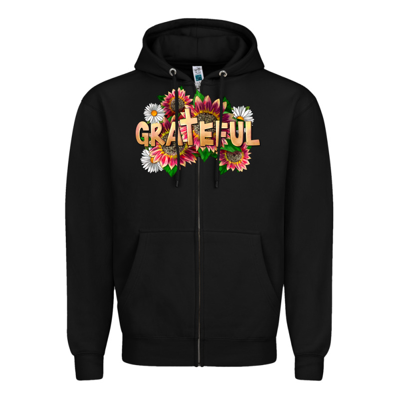 Grateful Religious Zipper Hoodie by LillyAllenDesigns | Teevron