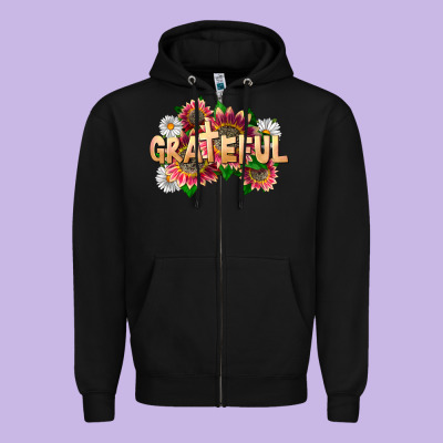 Grateful Religious Zipper Hoodie Designed By Lillyallendesigns