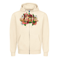 Sandshell Grateful Religious Zipper Hoodie - LillyAllenDesigns
