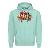 Seafoam Grateful Religious Zipper Hoodie - LillyAllenDesigns