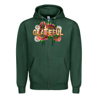 Sports Green Grateful Religious Zipper Hoodie - LillyAllenDesigns