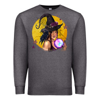 Charcoal Heather Black Witch Premium Sweatshirt - texasbilliewilder