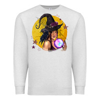 Oatmeal Heather Black Witch Premium Sweatshirt - texasbilliewilder
