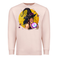 Pale Pink Black Witch Premium Sweatshirt - texasbilliewilder