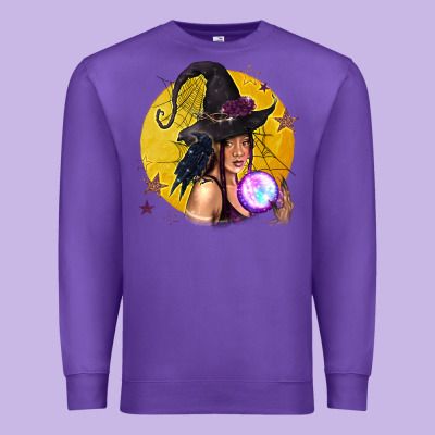 Black Witch Premium Sweatshirt Designed By Texasbilliewilder