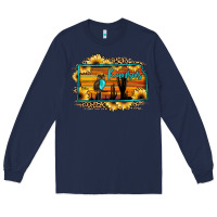 Navy kansas owl sunset sunflower map Long Sleeve Tee - JahusDesignShop