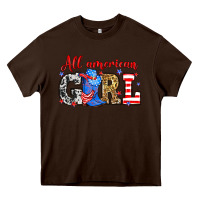 Chocolate Brown All American girl Heavy Core Tee - Neo Western