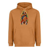 Meerkat Lady of Guadalupe with Roses Heavyweight Hoodie - texasbilliewilder