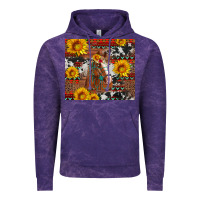 Cloud Purple western horse with sunflowers and aztec leopard cowhide Vintage Hoodie - Artiststas