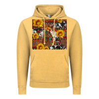 Vintage Mustard western horse with sunflowers and aztec leopard cowhide Vintage Hoodie - Artiststas