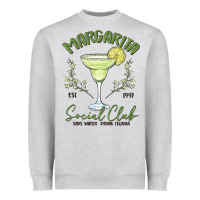 Heather Grey margarita social club Heavyweight Sweatshirt - MaliasSmallBusiness