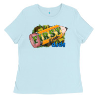 Baby Blue first grade dude Ladies Tee - RanaPortraitStore