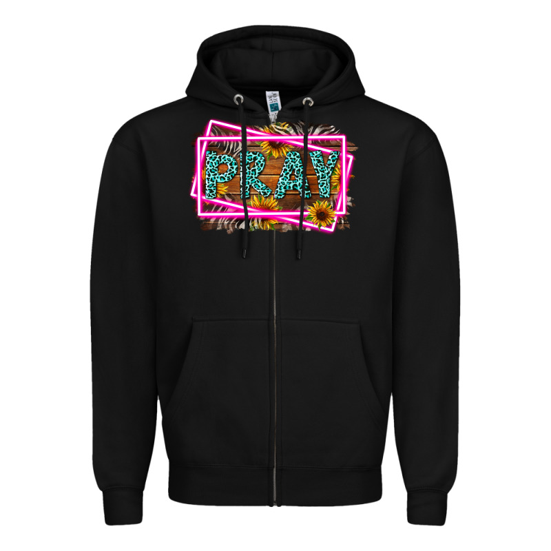 Western Pray Religious Zipper Hoodie by LillyAllenDesigns | Teevron