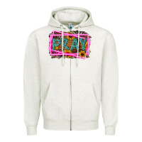 Oatmeal Heather Western Pray Religious Zipper Hoodie - LillyAllenDesigns