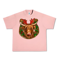 Salmon christmas highland cow mistletoe Christmas Urban Heavy Tee - Jasminsmagicworld