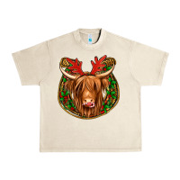 Sandshell christmas highland cow mistletoe Christmas Urban Heavy Tee - Jasminsmagicworld