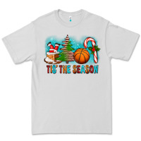 Dove Grey Tis The Season Christmas With Basketball And Candy Cane Premium Tee - FaDigitalArtStudio