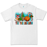 White Tis The Season Christmas With Basketball And Candy Cane Premium Tee - FaDigitalArtStudio