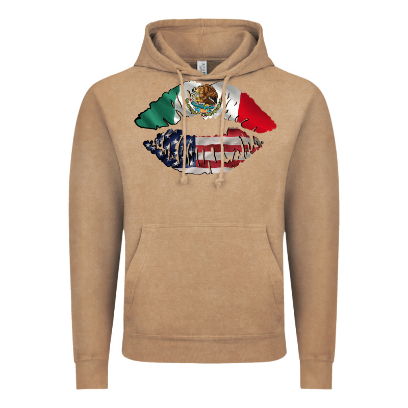Mexico Usa Lips Vintage Hoodie by AdoDesignShop | Teevron