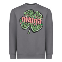 Leopard Shamrock Mama Heavyweight Sweatshirt | Teevron