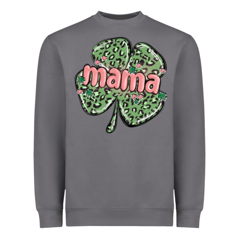 Leopard Shamrock Mama Heavyweight Sweatshirt by MaliasSmallBusiness | Teevron