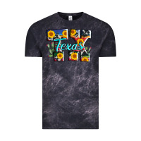 Cloud Black texas tx serape sunflower cowhide Vintage Tee - AdoDesignShop