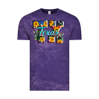 Cloud Purple texas tx serape sunflower cowhide Vintage Tee - AdoDesignShop