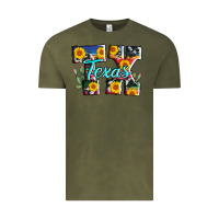 Vintage Olive texas tx serape sunflower cowhide Vintage Tee - AdoDesignShop