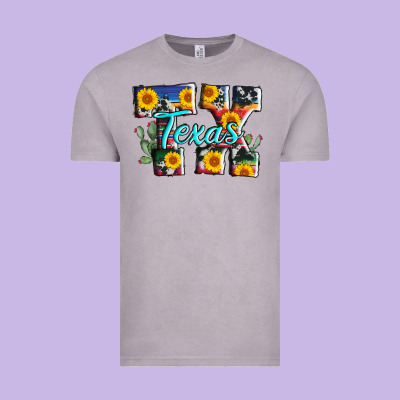 Texas Tx Serape Sunflower Cowhide Vintage Tee Designed By Adodesignshop