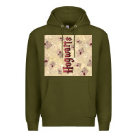 Army Green hogwarts with letters Premium Hoodie - TumblerDesignByShophia